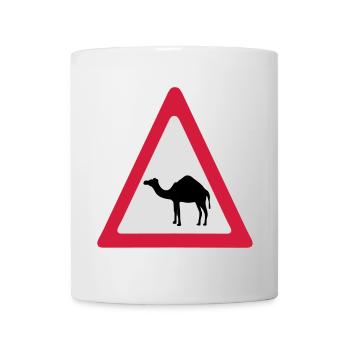 Caution Camel Traffic Sign - Mug - white - Front