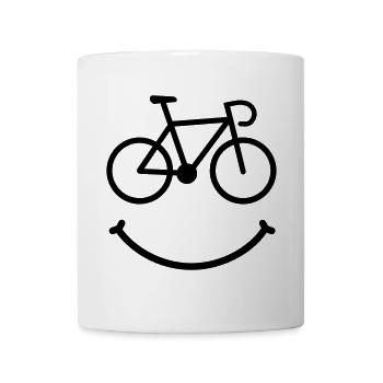 bike smile rennrad - Tasse - Weiß - Vorne