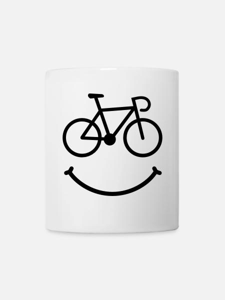 bike smile rennrad - Tasse - Weiß