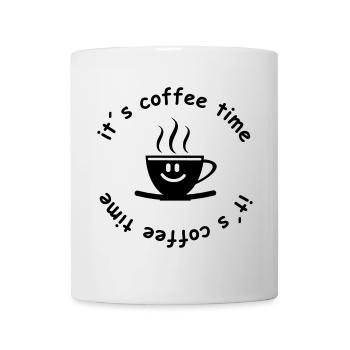 Kaffee Schrift Büro - Tasse - Weiß - Vorne