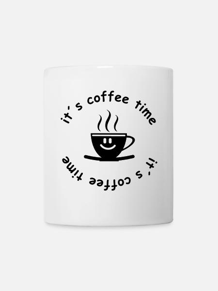 Kaffee Schrift Büro - Tasse - Weiß