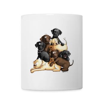 Drôle chien Labrador tas I Retriever chiens - Mug blanc - blanc - Devant