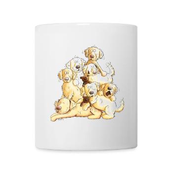 Golden Retriever Hundehaufen Comic Hunde Geschenk - Tasse - Weiß - Vorne