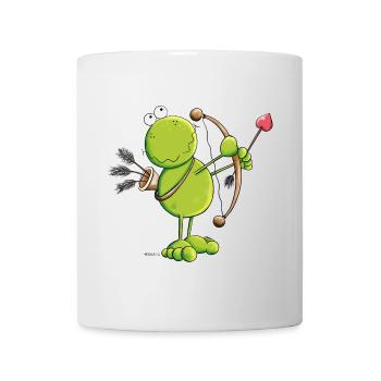 Amor Frosch Mit Pfeil und Bogen Liebe  - Tasse - Weiß - Vorne