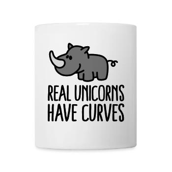 Real unicorns have curves - Mug - white - Front