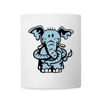 Dicker Elefantenknoten - Tasse - Weiß - Vorne