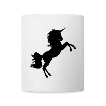 Unicorn / Einhorn Silhouette #3 - Tasse - Weiß - Vorne