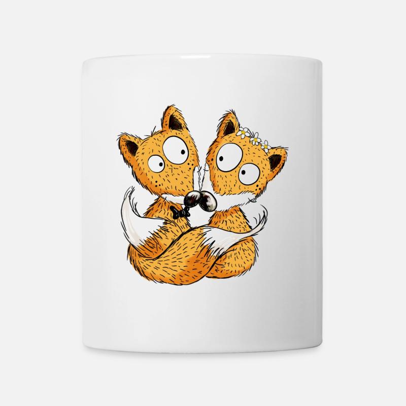 Fox Wedding - Marriage - Couple - Bride - Gift - Mug - white