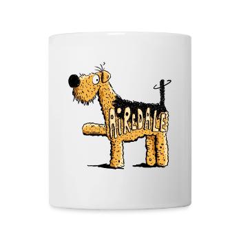 Drôle Airedale Terrier - Chien - Cadeau - Mug blanc - blanc - Devant