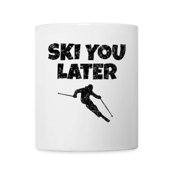 Ski you later (Vintage/Schwarz) Skifahrer - Tasse - Weiß - Vorne