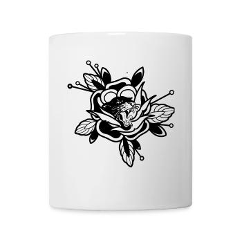 Tattoo Rose & Panther - Tasse - Weiß - Vorne