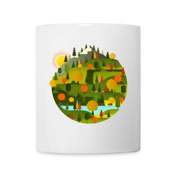 Planète verte (paysage) - Mug blanc - blanc - Devant