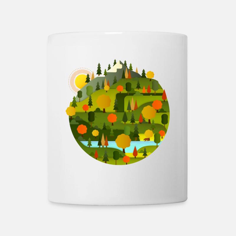 Grüner Planet (Landschaft) - Tasse - Weiß