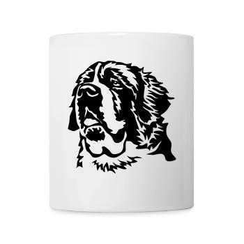 Tête de Saint Bernard - Mug blanc - blanc - Devant