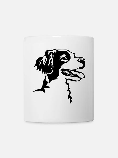 Tête Epagneul Breton - Mug blanc - blanc