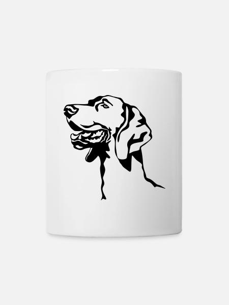 Tête de braque de Weimar - Mug blanc - blanc