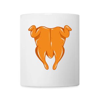 delicious juicy roast chicken fresh from the oven - Mug - white - Front