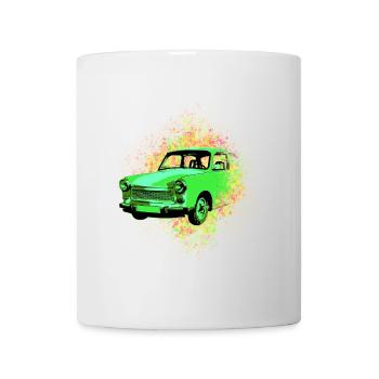 Psychedelic Trabi DDR Pappe | Kultauto - Tasse - Weiß - Vorne
