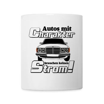 MB W123 , Kult , Autos mit Charakter ...(25) - Tasse - Weiß - Vorne