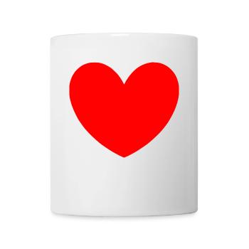 rotes Herz rot Geshenk Valentinstag - Tasse - Weiß - Vorne