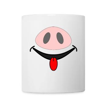 Laughing piggy - Mug - white - Front