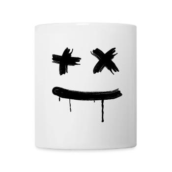 Face Happy Minimal Halloween Skater Street Art Fun - Mug - white - Front
