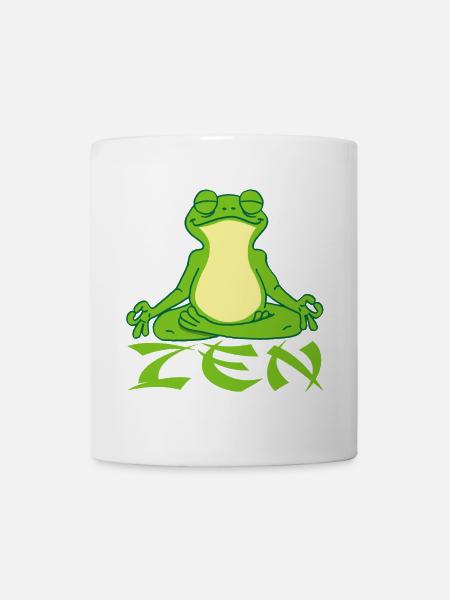 Grenouille et yoga - Mug blanc - blanc