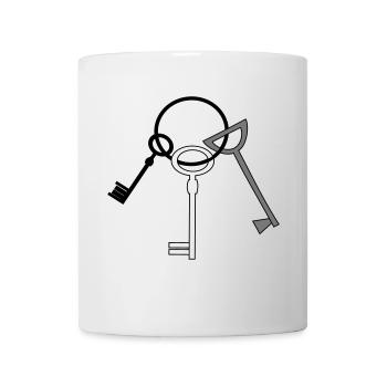 Porte-clés 3 vecteur clé - Mug blanc - blanc - Devant