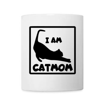 Je suis une femme chat et une mère # - Mug blanc - blanc - Devant