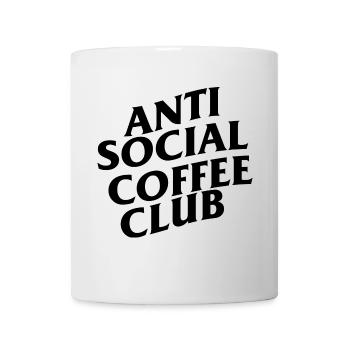 Anti Social Coffee club - Mug - white - Front