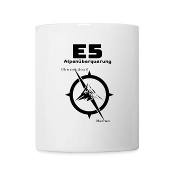 E5 Alpenüberquerung - Tasse - Weiß - Vorne