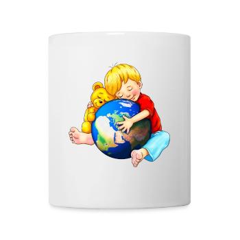Mama Erde, wir haben dich ganz doll lieb !!! - Tasse - Weiß - Vorne