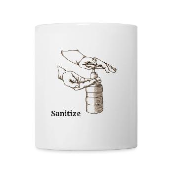 Electric Handschuh with Sanitizer - Mug - white - Front