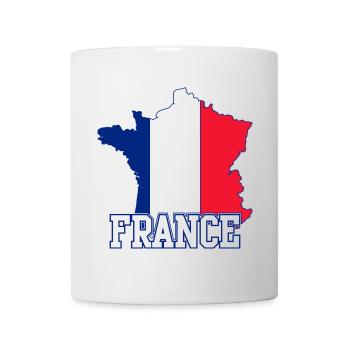 Frankreich-Trikolore-Kartenemblem - Tasse - Weiß - Vorne