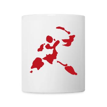 Blutspritzer Schwerkämpfer Krieger Figur - Tasse - Weiß - Vorne