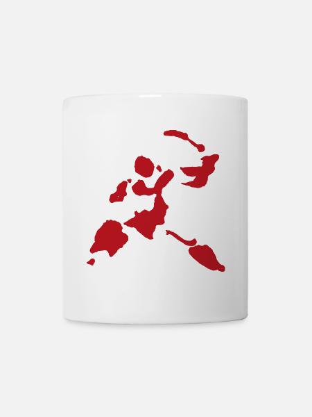 Blutspritzer Schwerkämpfer Krieger Figur - Tasse - Weiß