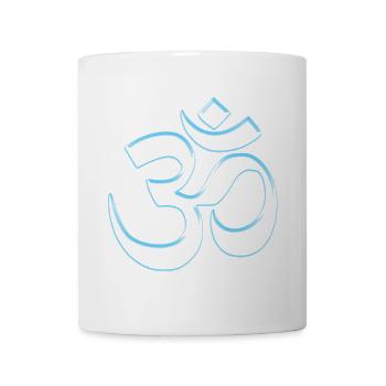 Cooles Buddhismus Om-Zeichen blau durchsicht - Tasse - Weiß - Vorne