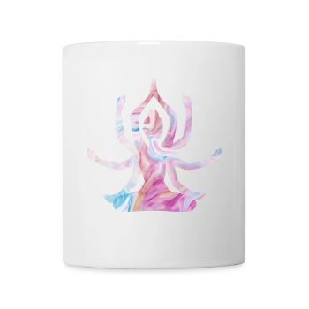 Spirituelles Yoga-Mädchen - Tasse - Weiß - Vorne