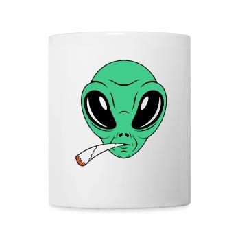 Raucher Alien - Tasse - Weiß - Vorne