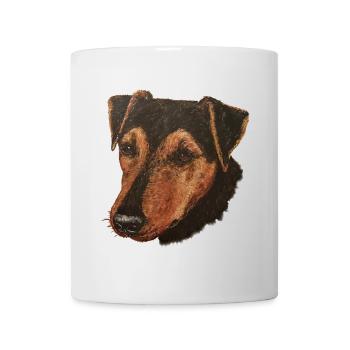 Jagdterrier Portrait - Tasse - Weiß - Vorne