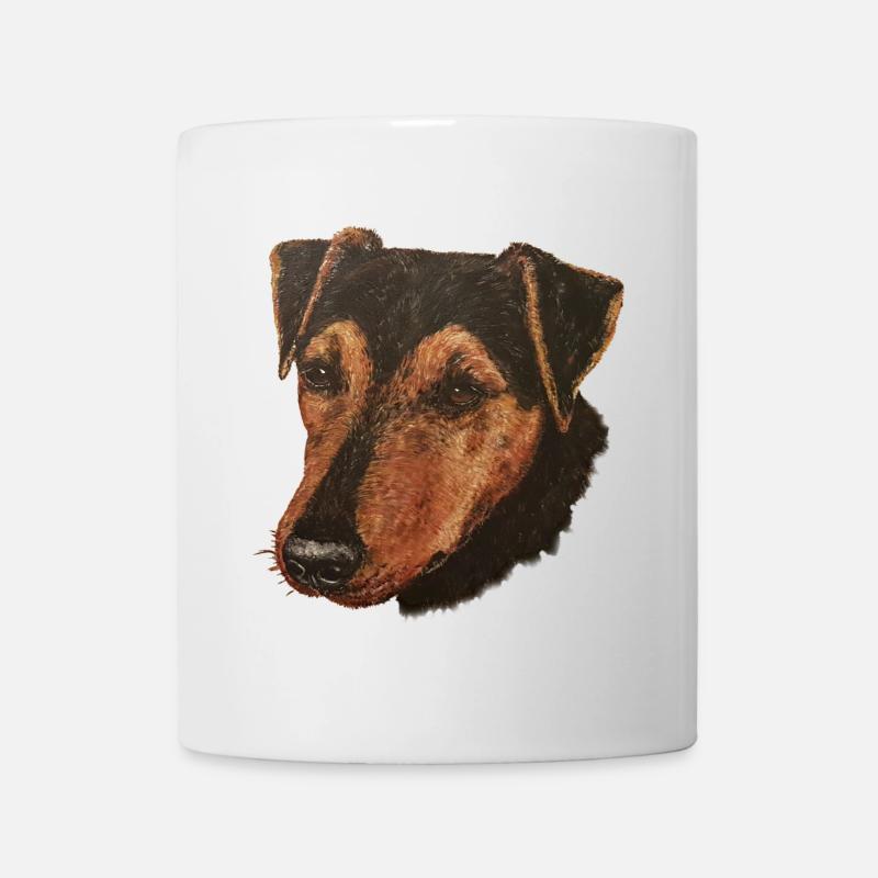 Jagdterrier Portrait - Tasse - Weiß
