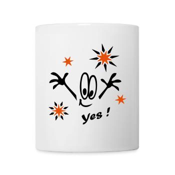 New Year's Eve, Stars, Yes - Mug - white - Front