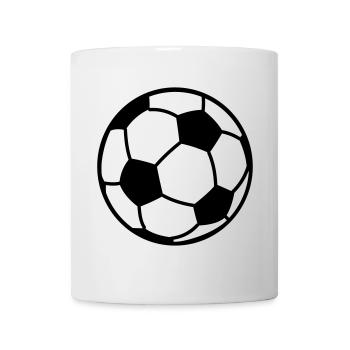 Football logo ball for association logo on clothing - Mug - white - Front