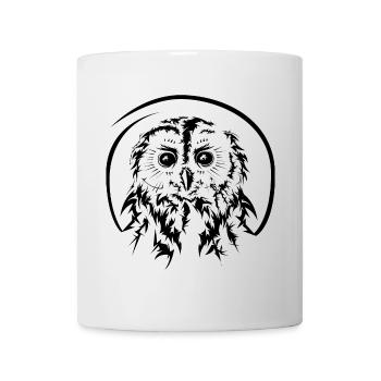 eule owl eulen owls symbol illustration icon - Tasse - Weiß - Vorne