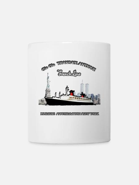 PAQUEBOT FRANCE NEW YORK Louis RUNEMBERG © Adagp - Mug blanc - blanc