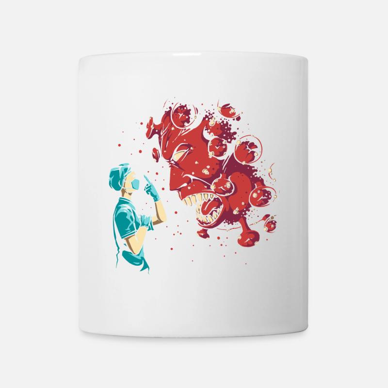 Caregiver against virus Corona heroes - Mug - white