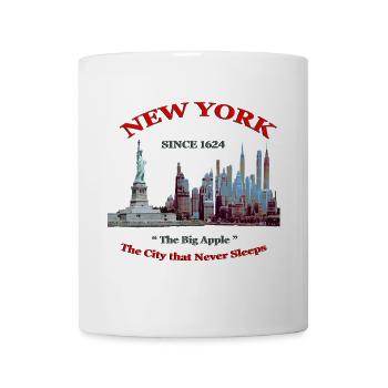 NEW YORK 1624 CREATION Louis RUNEMBERG ADAGP - Mug blanc - blanc - Devant