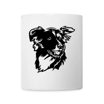 Border Collie Kopf - Mug blanc - blanc - Devant