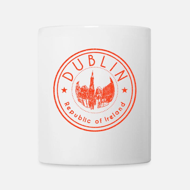 Dublin Skyline Stempel - Tasse - Weiß