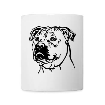 Perro Dogo Mallorquin Kopf - Tasse - Weiß - Vorne